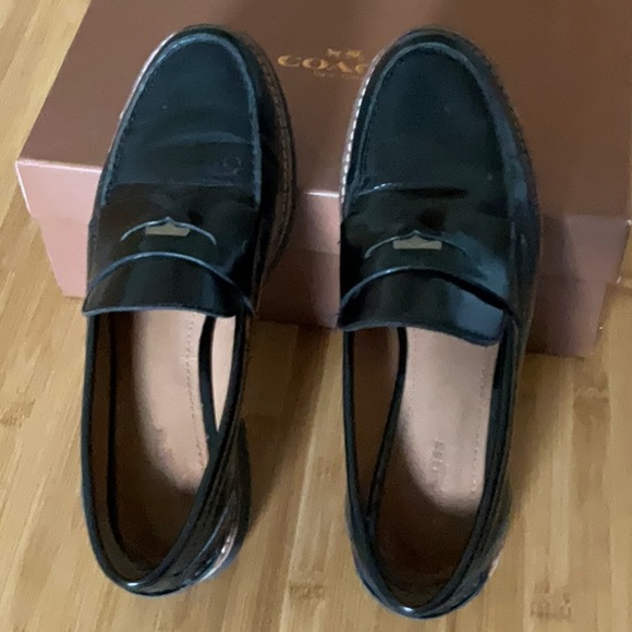 Coach Indie Box Calf Black Loafers - Picture 3 of 5